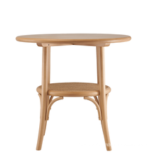 European style customized wood round table rattan table